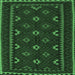 Square Machine Washable Oriental Emerald Green Traditional Area Rugs, wshcon1679emgrn