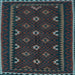 Square Machine Washable Oriental Light Blue Traditional Rug, wshcon1679lblu