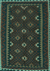 Oriental Turquoise Traditional Rug, con1679turq