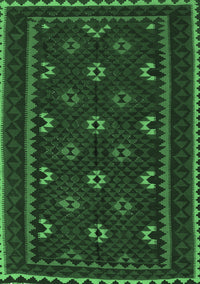 Oriental Emerald Green Traditional Rug, con1679emgrn