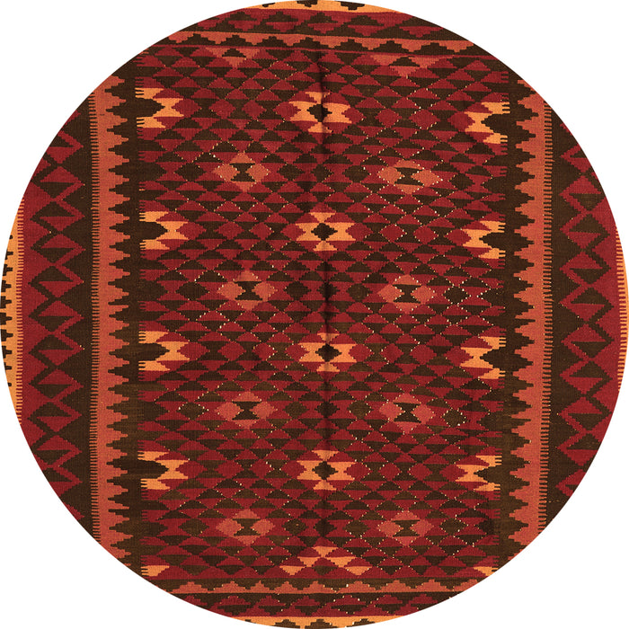 Square Oriental Orange Traditional Rug, con1679org