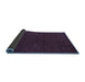 Sideview of Abstract Blue Contemporary Rug, con167blu