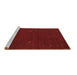 Sideview of Machine Washable Abstract Brown Contemporary Rug, wshcon167brn