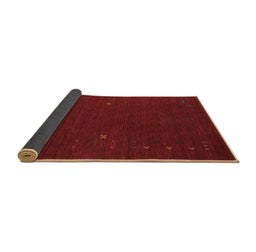 Sideview of Abstract Brown Contemporary Rug, con167brn