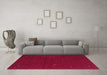 Machine Washable Abstract Pink Contemporary Rug in a Living Room, wshcon167pnk