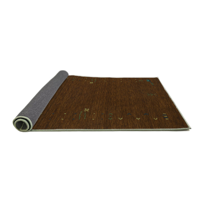 Sideview of Abstract Turquoise Contemporary Rug, con167turq