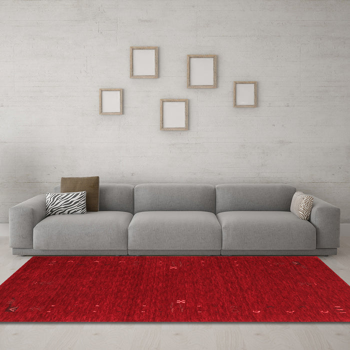 Contemporary Red Washable Rugs
