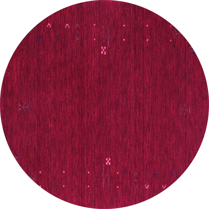 Round Abstract Pink Contemporary Rug, con167pnk