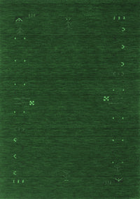 Abstract Emerald Green Contemporary Rug, con167emgrn