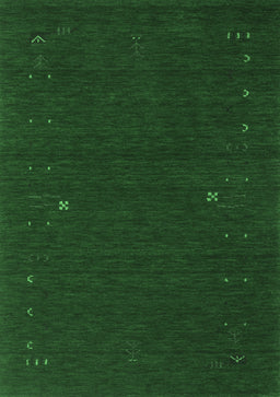 Abstract Emerald Green Contemporary Rug, con167emgrn