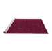 Sideview of Machine Washable Abstract Purple Contemporary Area Rugs, wshcon167pur