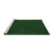 Sideview of Machine Washable Abstract Emerald Green Contemporary Area Rugs, wshcon167emgrn