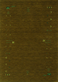 Abstract Green Contemporary Rug, con167grn