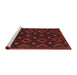 Serging Thickness of Machine Washable Contemporary Tomato Red Rug, wshcon1680