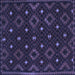 Square Oriental Blue Traditional Rug, con1680blu