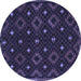 Round Machine Washable Oriental Blue Traditional Rug, wshcon1680blu