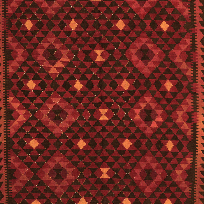 Serging Thickness of Machine Washable Oriental Orange Traditional Area Rugs, wshcon1680org