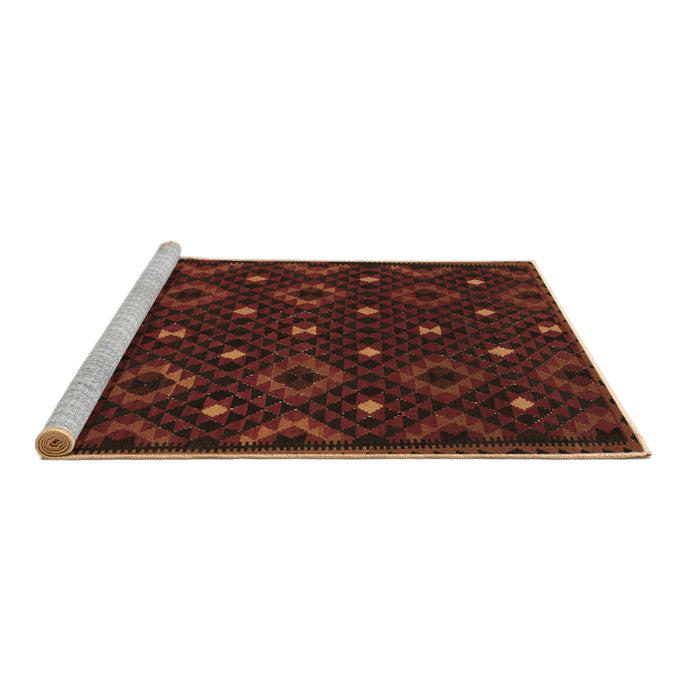 Sideview of Machine Washable Oriental Brown Traditional Rug, wshcon1680brn
