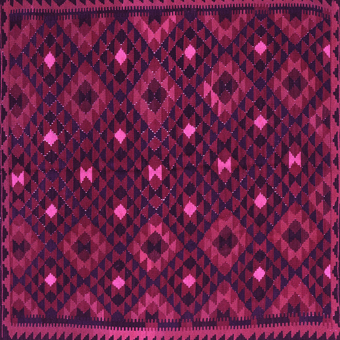 Square Machine Washable Oriental Pink Traditional Rug, wshcon1680pnk