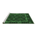 Sideview of Machine Washable Oriental Emerald Green Traditional Area Rugs, wshcon1681emgrn