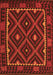 Serging Thickness of Machine Washable Oriental Orange Traditional Area Rugs, wshcon1681org