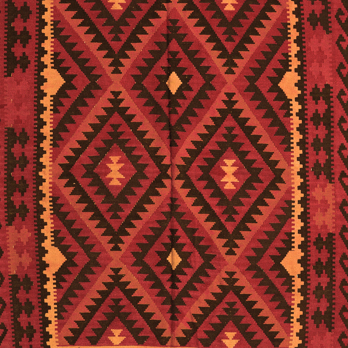 Serging Thickness of Machine Washable Oriental Orange Traditional Area Rugs, wshcon1681org