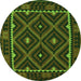 Square Oriental Green Traditional Rug, con1681grn