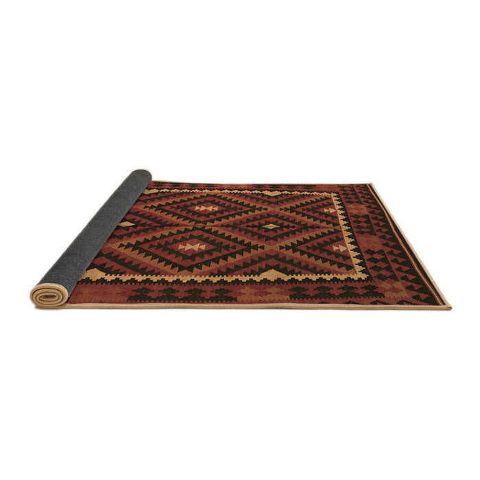 Sideview of Oriental Brown Traditional Rug, con1681brn