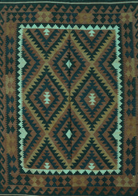 Oriental Turquoise Traditional Rug, con1681turq