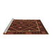 Sideview of Machine Washable Oriental Brown Traditional Rug, wshcon1681brn