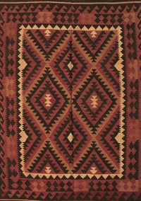 Oriental Brown Traditional Rug, con1681brn