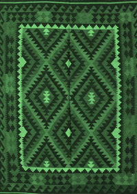 Oriental Emerald Green Traditional Rug, con1681emgrn