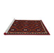 Serging Thickness of Machine Washable Contemporary Dark Brown Rug, wshcon1682