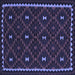 Square Machine Washable Oriental Blue Traditional Rug, wshcon1682blu