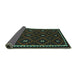 Sideview of Oriental Turquoise Traditional Rug, con1682turq