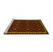 Sideview of Machine Washable Oriental Yellow Traditional Rug, wshcon1682yw