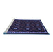 Sideview of Machine Washable Oriental Blue Traditional Rug, wshcon1682blu