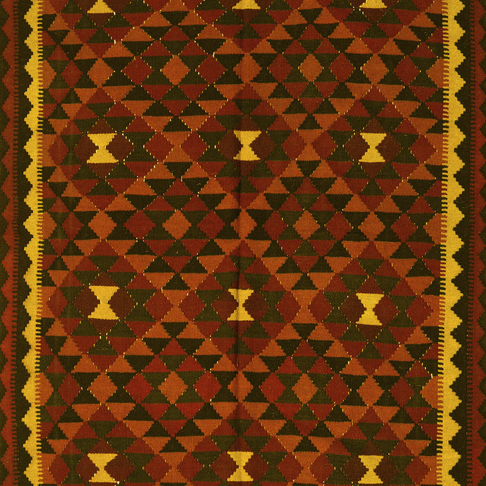 Oriental Yellow Traditional Rug, con1682yw