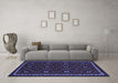 Machine Washable Oriental Blue Traditional Rug in a Living Room, wshcon1682blu