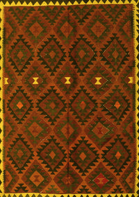 Oriental Yellow Traditional Rug, con1683yw