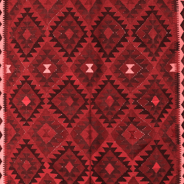 Machine Washable Oriental Red Traditional Rug, wshcon1683red