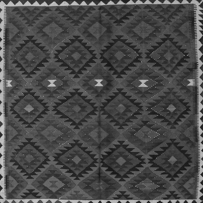 Round Machine Washable Oriental Gray Traditional Rug, wshcon1683gry