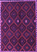 Machine Washable Oriental Purple Traditional Area Rugs, wshcon1683pur