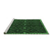 Sideview of Machine Washable Oriental Emerald Green Traditional Area Rugs, wshcon1683emgrn