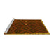 Sideview of Machine Washable Oriental Yellow Traditional Rug, wshcon1683yw