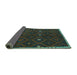 Sideview of Oriental Turquoise Traditional Rug, con1683turq