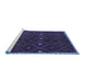 Sideview of Machine Washable Oriental Blue Traditional Rug, wshcon1683blu