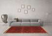 Machine Washable Oriental Orange Traditional Area Rugs in a Living Room, wshcon1683org