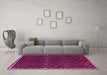 Machine Washable Oriental Pink Traditional Rug in a Living Room, wshcon1683pnk