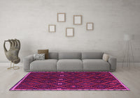 Machine Washable Oriental Pink Traditional Rug, wshcon1683pnk